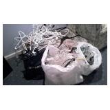 large lot of hangers