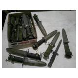 15 US military surplus bayonets