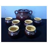 bean pot and bowls