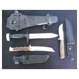 3 hunting knives