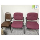 three office chairs