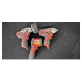 Milwaukee temp gun, sander, 1/4" impact driver