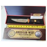 American West knife and case