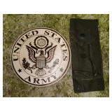 Army pouch and plaque