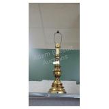 Vintage 30 in brass table lamp