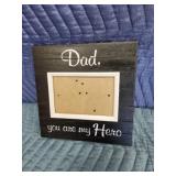 Dad, you are my hero picture frame, 9x9 outside