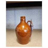 Vintage York miniature Brown Pottery jug, 5.25 in