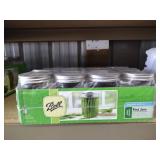 12 Ball wide mouth pint jars, new