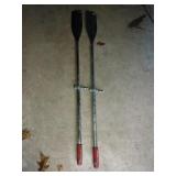 Pair of Caviness polished chrome plastic paddle