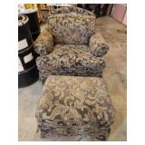 Flexsteel chair and matching ottoman, chair and