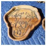 Custom engraved wood dog decor