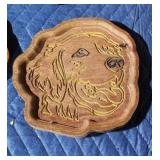 Custom engraved wood dog decor