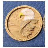 Custom engrave American bald eagle wood decor 6