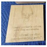 Custom engraved wood whitetail deer placard