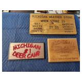 3 custom engraved Michigan deer camp and