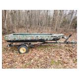 10 FT ALUMINUM FISHING BOAT AND TRAILER