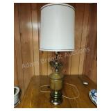 Vintage polished brass American Eagle table lamp