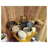 Assorted wicker baskets