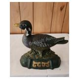 Vintage cast iron duck door stop