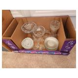 Assorted vintage glassware