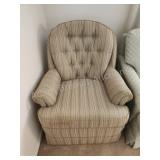 Smith Brothers striped armchair