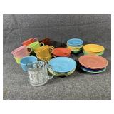 Fiesta small plates/small bowls/ & tea cups