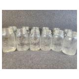 Various vintage Mason and Bell jars.