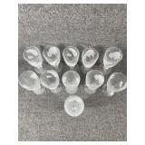 A dozen wine glasses