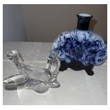 1970 Sasaki Crystal Flying Bird Bowl