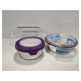 Anchor Hocking Casserole Dish and Glass Bowls