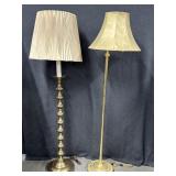 Brass and Golden Colored Floor Lamps