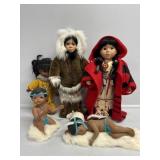 Native American Babies, Porcelain Dolls