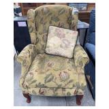 Cream Floral Recliner