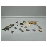 Assorted clip and pierced earrings