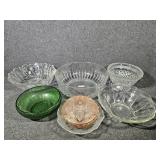 Clear Glass Bowls,Pink Glass Candy Dish,