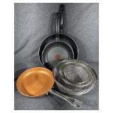 T-Fal skillets, Strainers