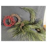 Berry and Vine Wreathes, Pine Needle Garland