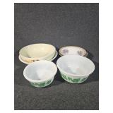 Anchor Hocking Green Ivy Mixing Bowls(2), Halls