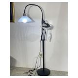 Black Gooseneck Floor Lamp w/ Mag. Glass, Clip