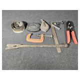 C-Clamp, Hole Saw Blades, Tape Measure