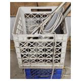 Plastic Crate, Metal Pieces