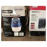 Fan forced utility heater, Stanley Dry/Wet Vacuum