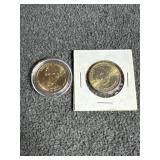 Gold $1 coins- Abe Lincoln. George Washington