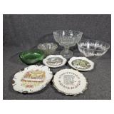 Decorative Plates, Winter Glass Bowl, Glass