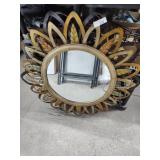 Mirror with Metal Filligree Wall Art