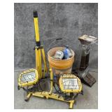 Flood Lights (needs fixed), Wood Legs, Sprayer,