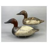 2 Mason Canvasback Duck Decoys