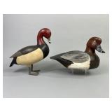 2 Redhead Drake Duck Decoys