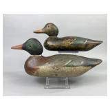 2 Mason Mallard Duck Decoys