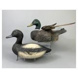 2 Drake Duck Decoys